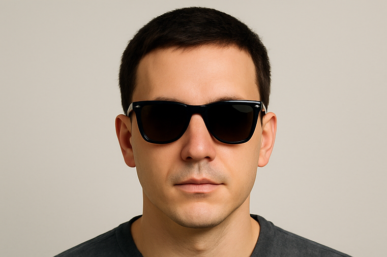 Gui Vardacosta de óculos, foto de perfil no tema claro, olhando para frente.